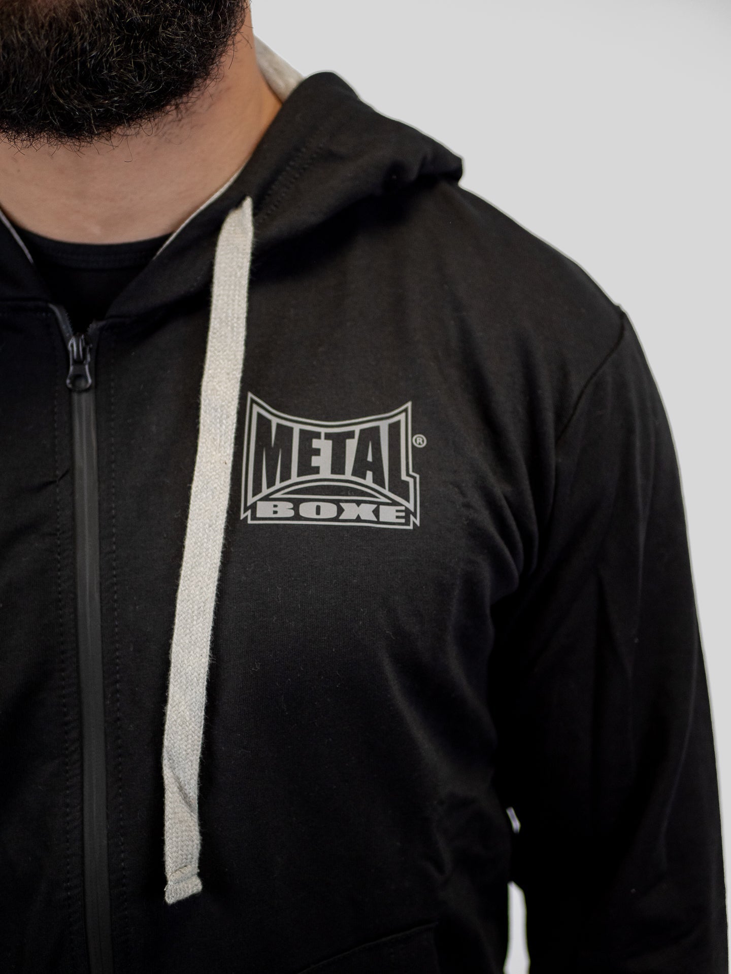 Metal Boxe Regular Kapuzenpullover Schwarz
