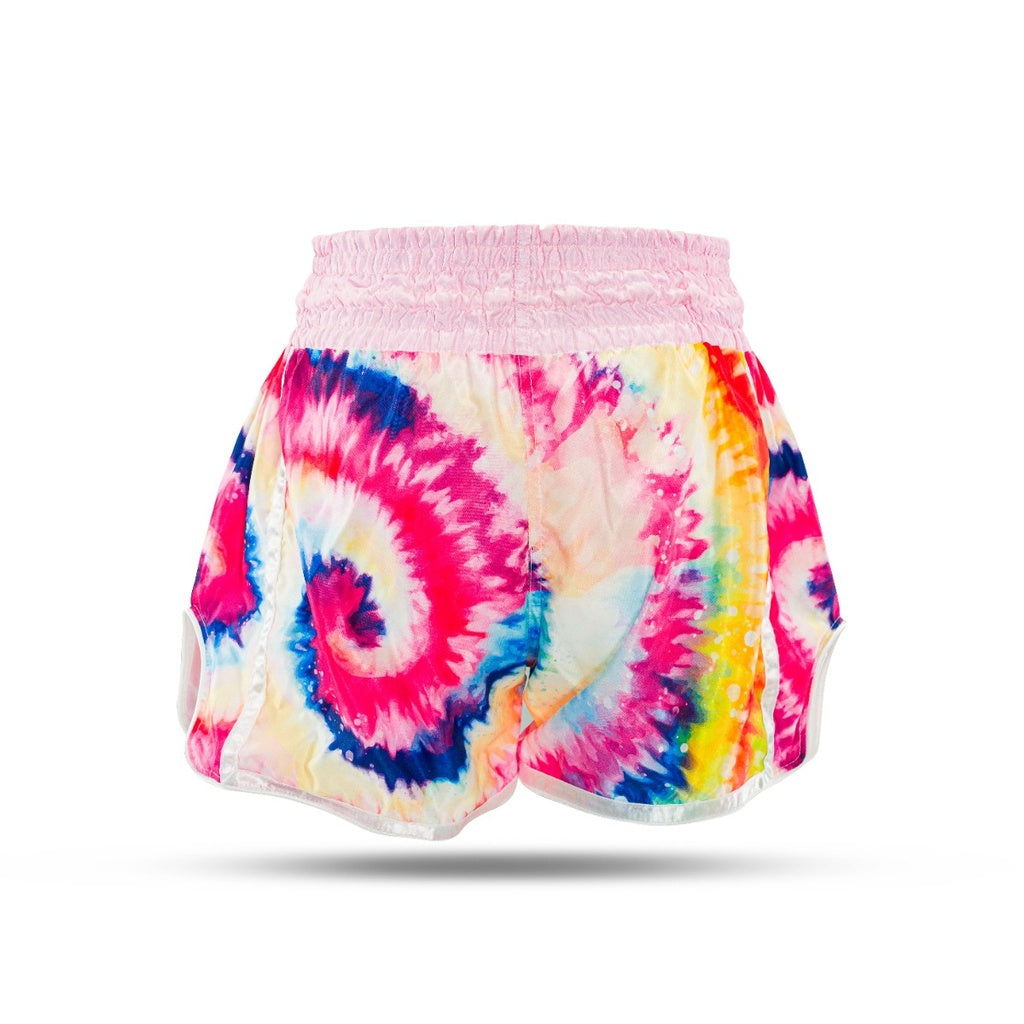Pantaloncini Muay Thai Bambina Ragazza Booster Swirl - Rosa