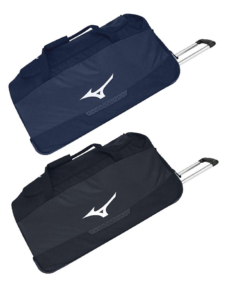 Geräumige Mizuno Trolley-Tasche mit Rollen und verstärktem Griff für Sport und Reisen