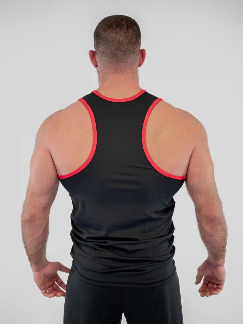 Rückansicht des zweifarbigen Tanktops Metal Boxe BF, ideal für Training und Savate