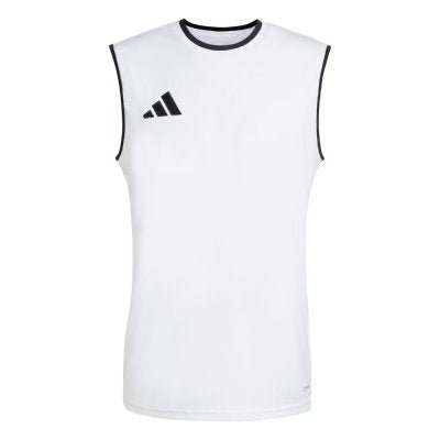 Vista frontal da regata Adidas Wako Kick Light branca para treinamento