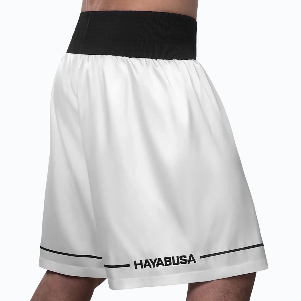 Weiße Hayabusa-Boxshorts mit Stickerei hinten