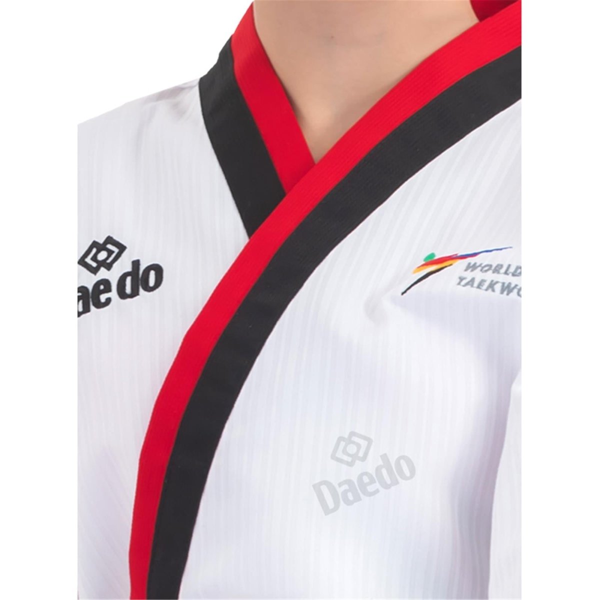 Dobok Poom Donna Bianco-Rosso Daedo WT - Fight Club Store