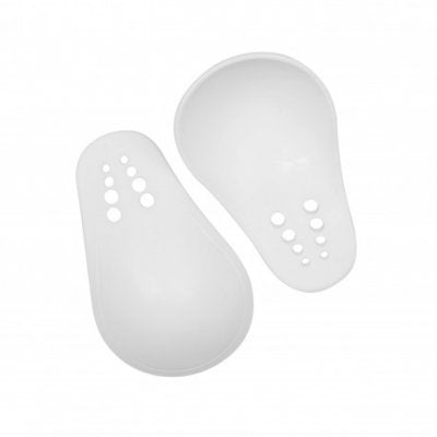 Dettaglio delle due coppe semirigide rimovibili del paraseno Adidas.