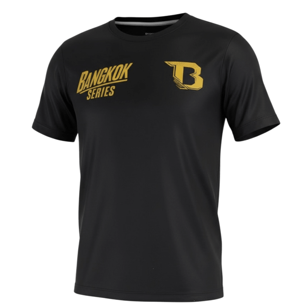 Kemeja teknis Black Muay Thai Booster AeroDry
