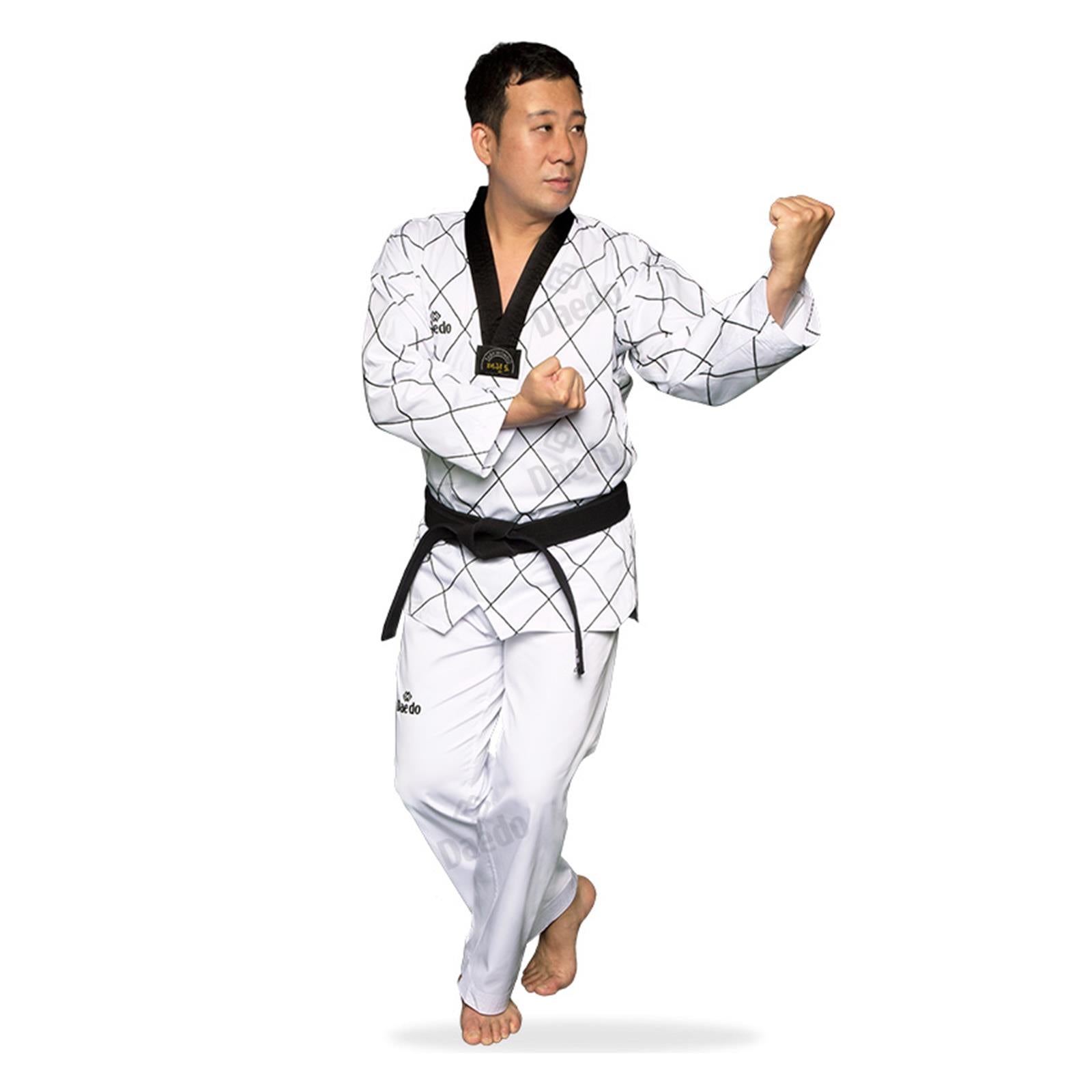 Dobok Master Daedo Bianco con Collo Nero