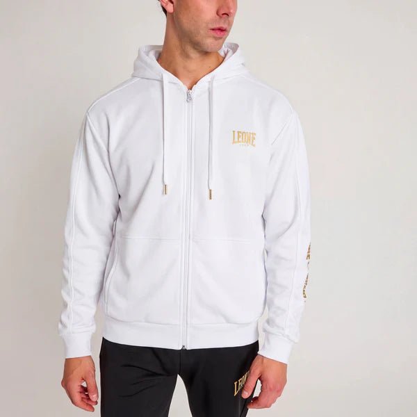 Sweat technique Leone 1947 ligne DNA avec capuche blanche