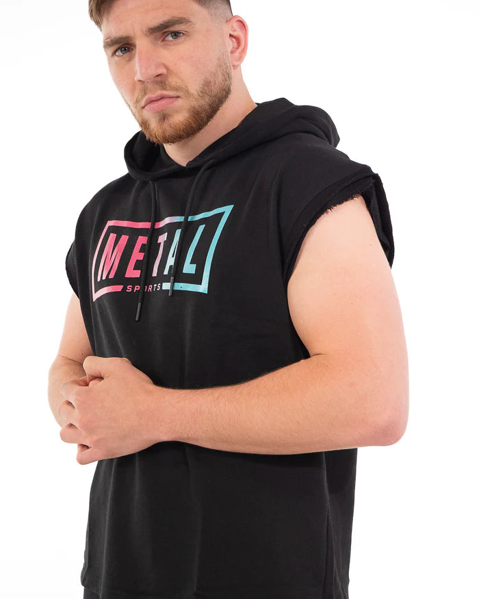 Felpa Smanicata con Cappuccio Metal Boxe – Loose Fit