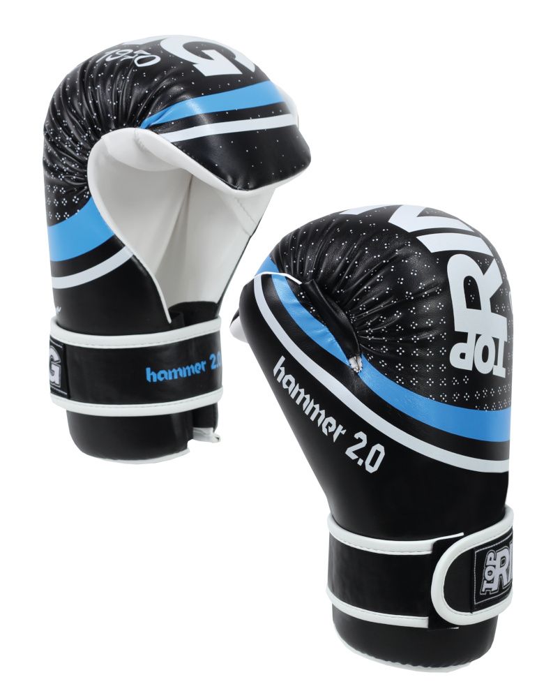 Guanti TOP RING HAMMER 2.0 semi contact full contact Point Fighting Nero Blu