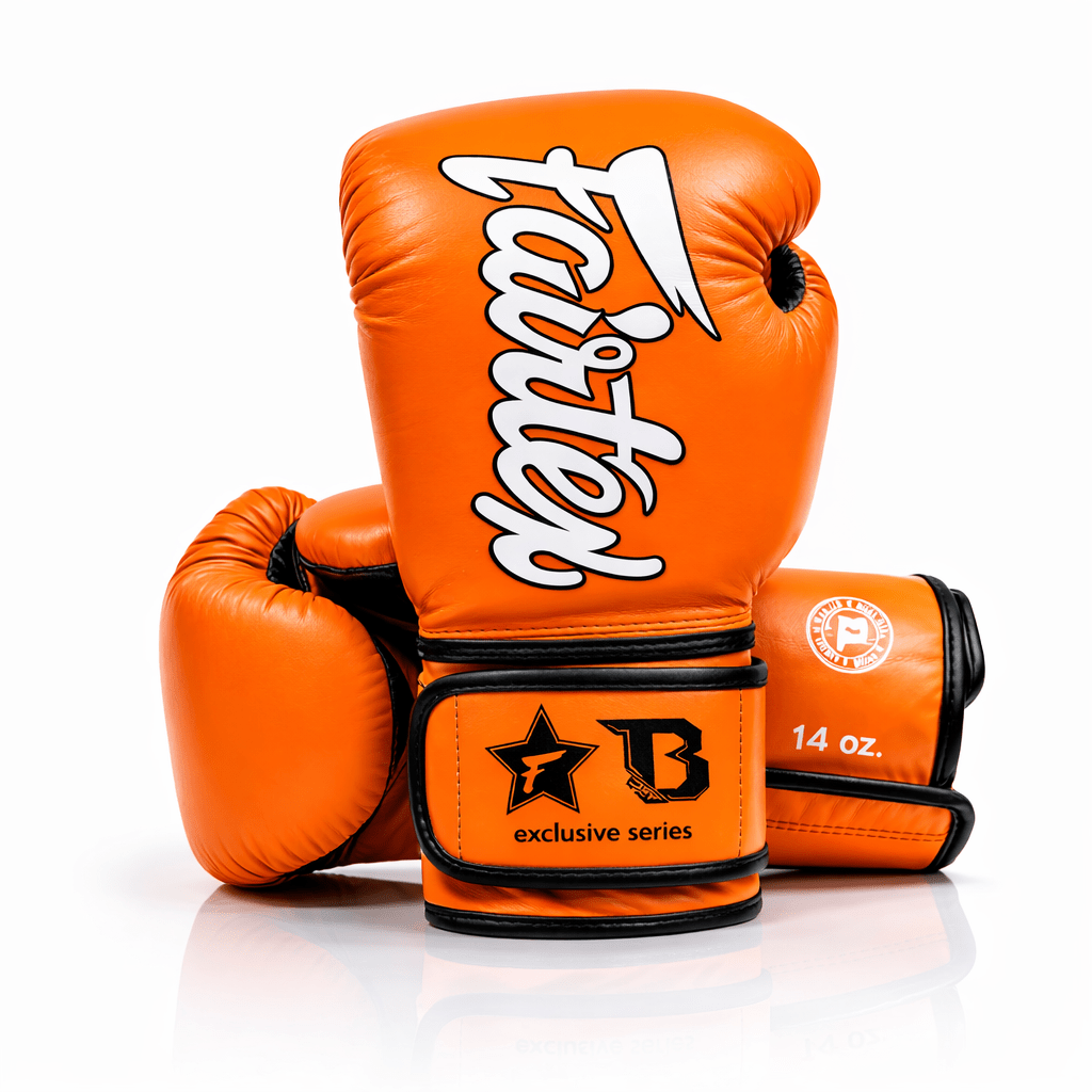 Luvas de boxe FXB Fairtex laranja vibrante