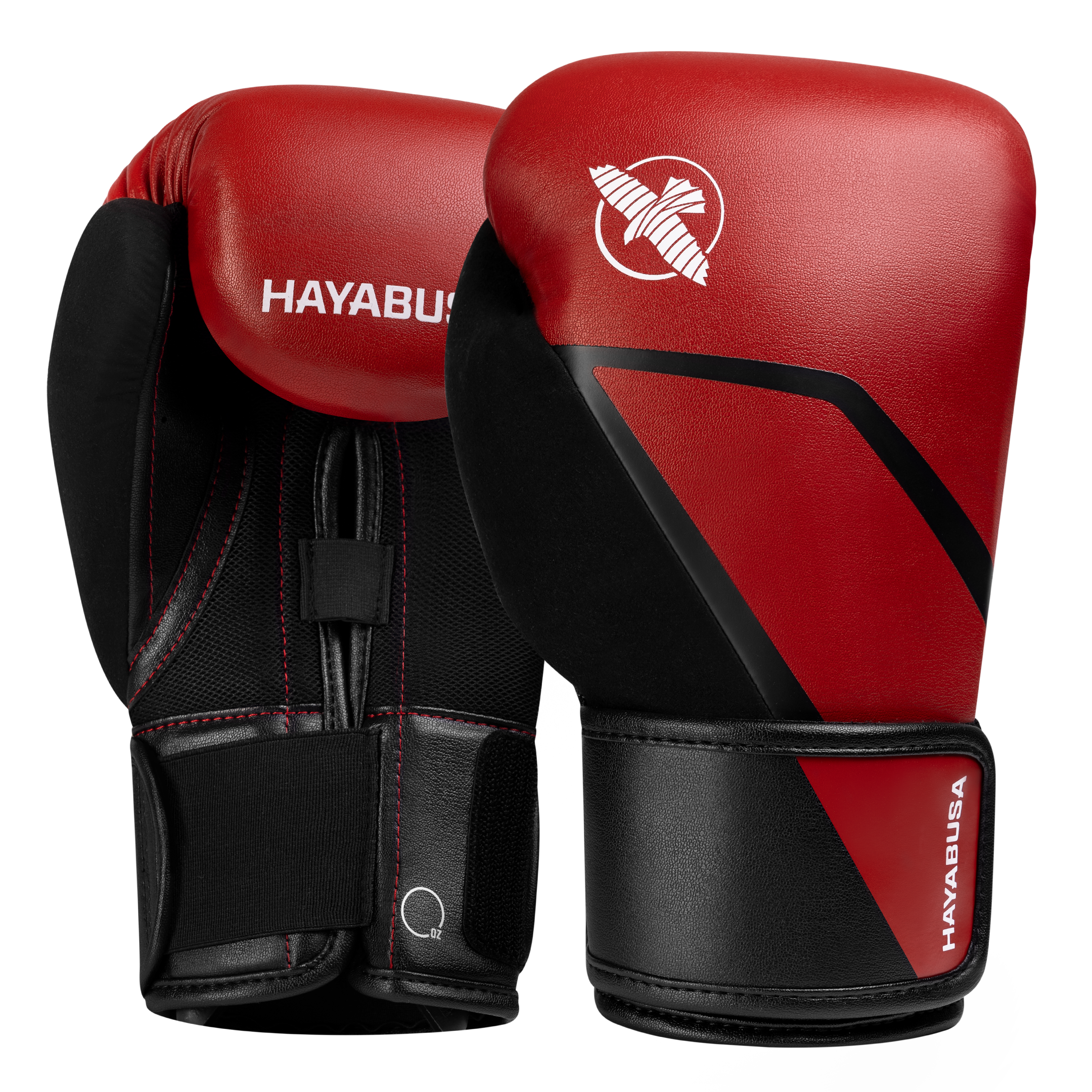 Coppia di guantoni da boxe Hayabusa E1 rossi vivaci con accenti neri