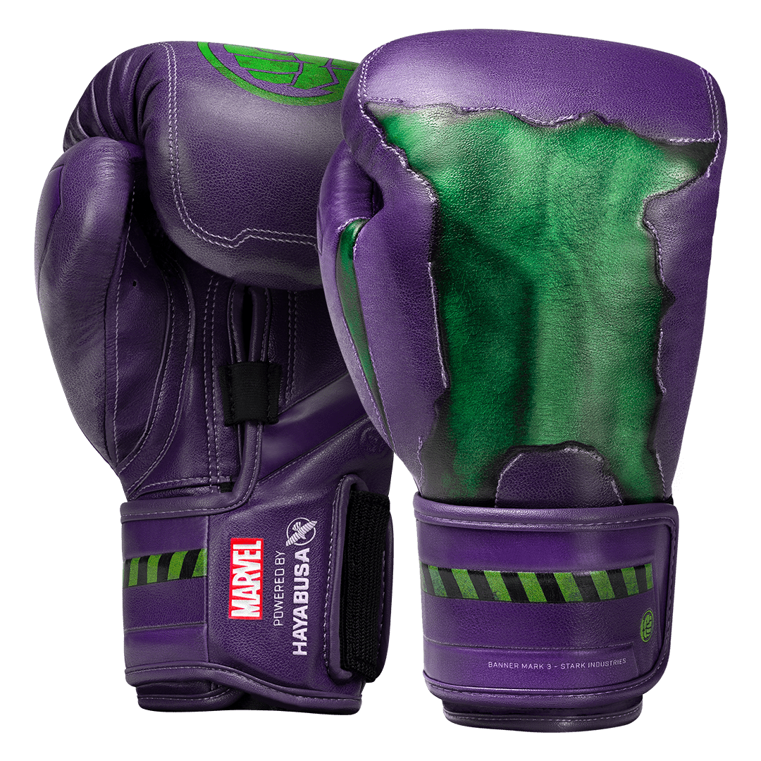 Paire de gants de boxe Hayabusa Marvel Hulk Hero Elite violet et vert
