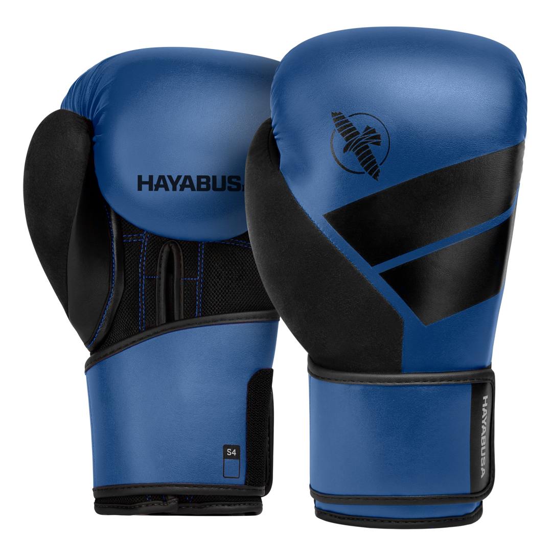 Paio di guantoni da boxe blu Hayabusa S4 per principianti