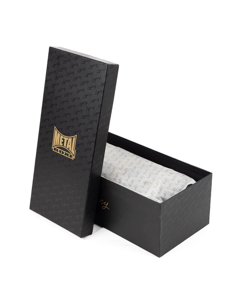 Embalagem exclusiva de luvas Metal Boxing Legacy Sparring, porta-luvas premium