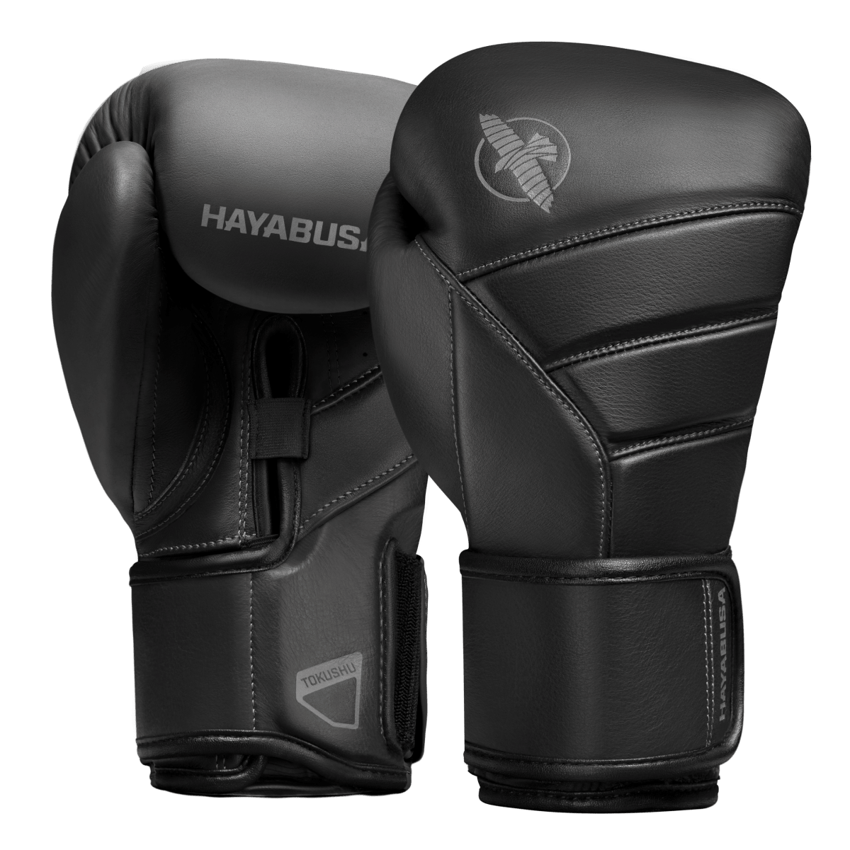 Pair of Hayabusa T3 Kanpeki black full grain leather boxing gloves