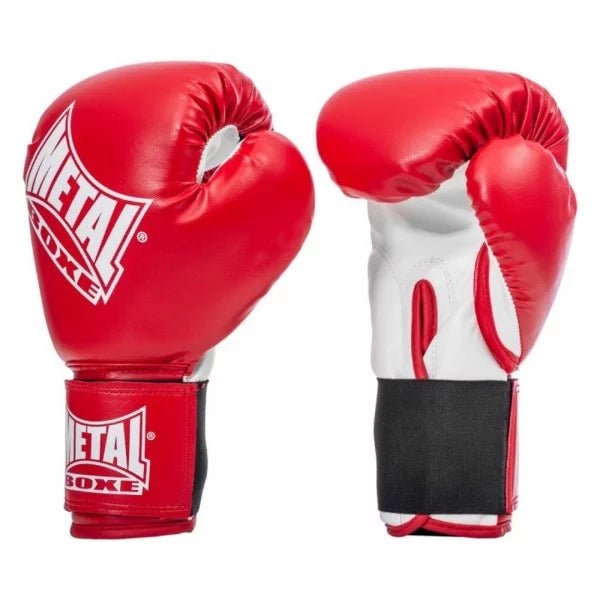 Vorderansicht der roten Metal Boxe Prima Boxe-Handschuhe für das pädagogische Boxen