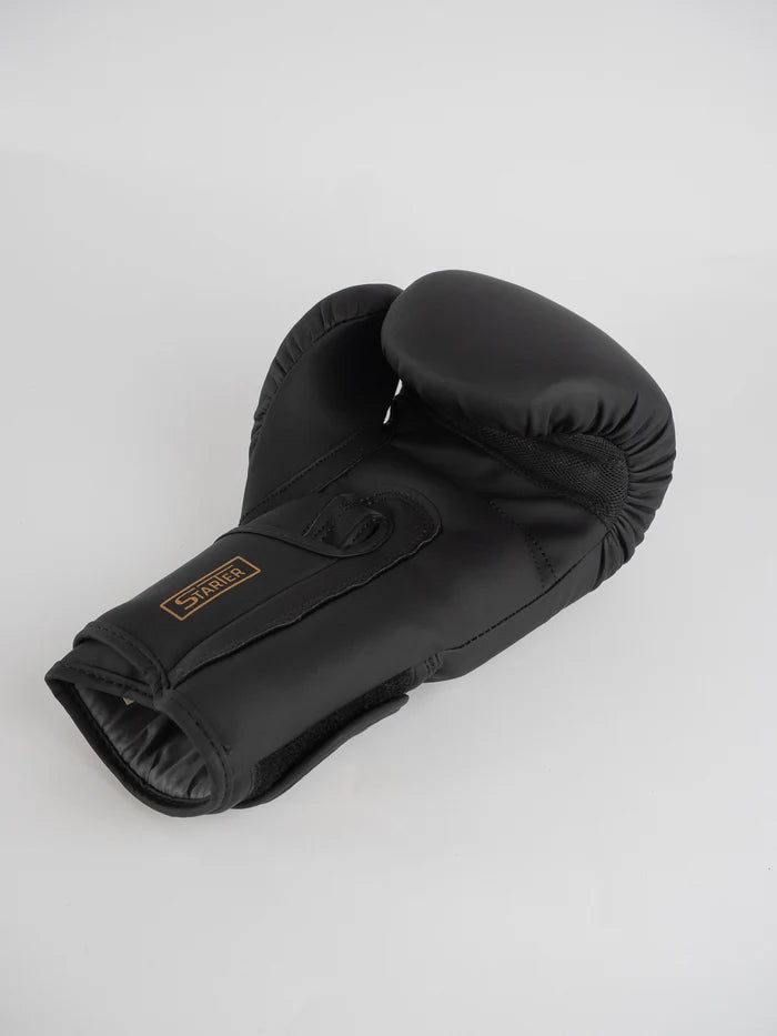 Vista del palmo dei guantoni Metal Boxe Starter nero oro, ventilazione e comfort
