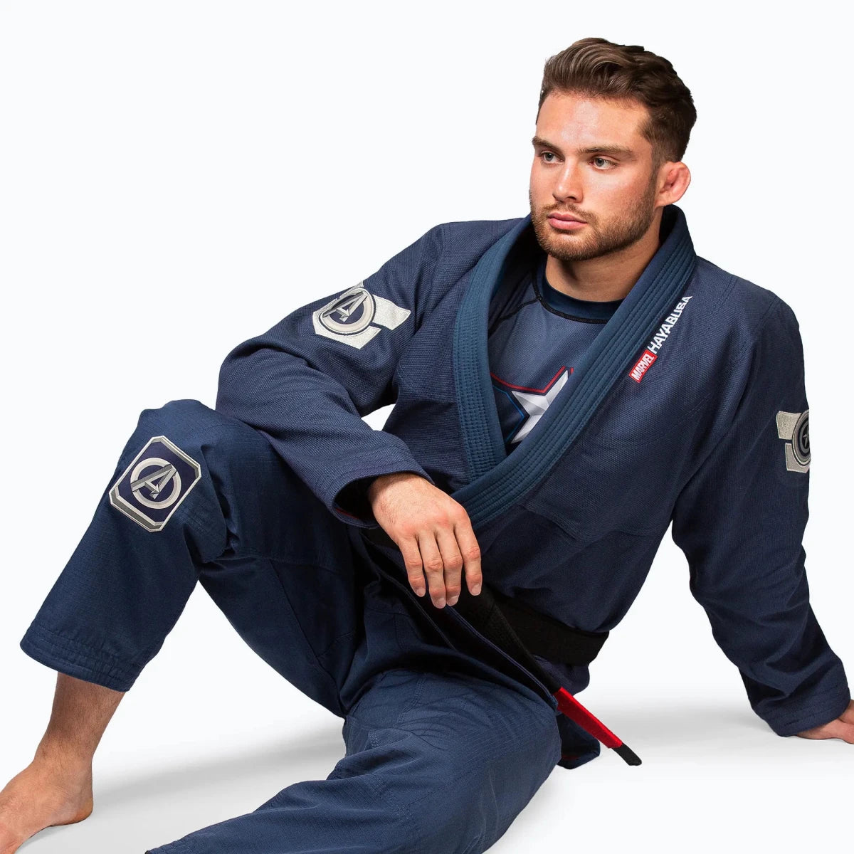 Marvel Captain America limitierter BJJ Hayabusa-Kimono in Blau.