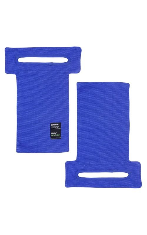 Vorderansicht des Judo-Grifftrainers mit Schlaufe Moskito kurz 40 cm blau