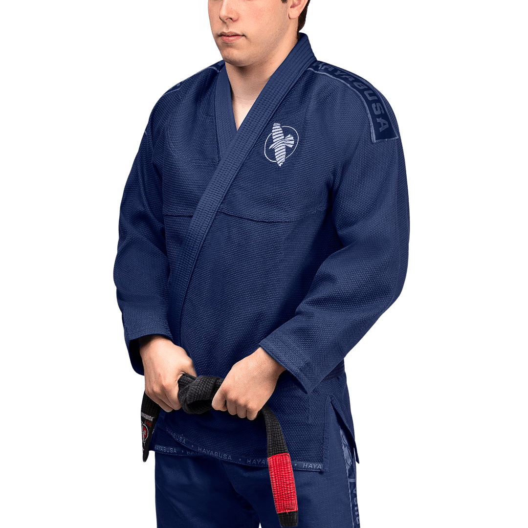 Vorderansicht des marineblauen BJJ Hayabusa Lightweight Kimono