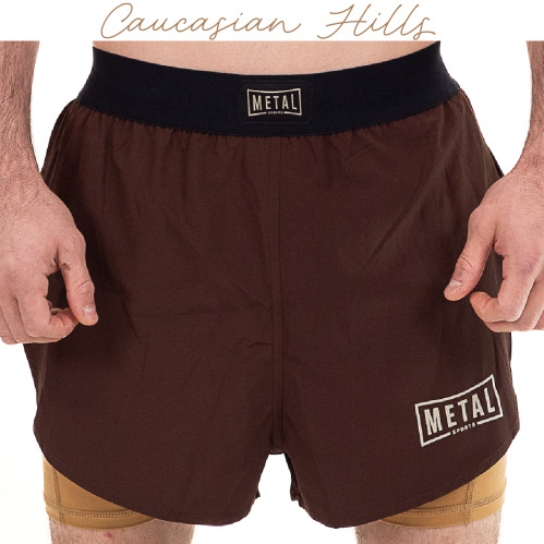2-i-1 boxningsshorts i metall med kompression | Lätthet och totalt stöd