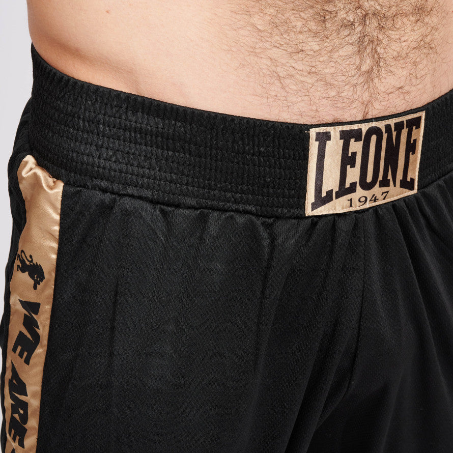 Pantaloncini Boxe Nero Oro Leone Dna