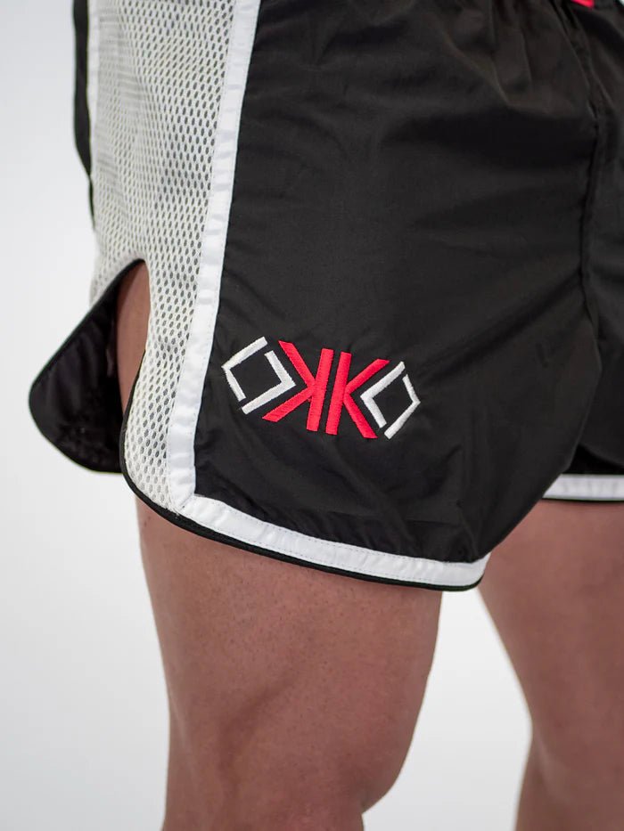 Rear view Muay Thai shorts Metal Boxing OKO professional fit
