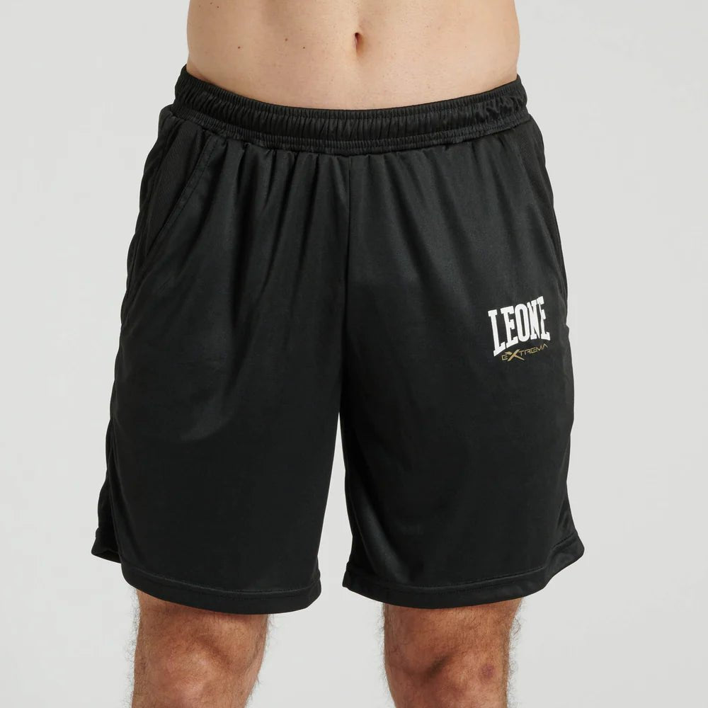 Pantaloncini Leone Logo Outdoor | Shorts Training Lifestyle Verde e Nero - Fight Club Store