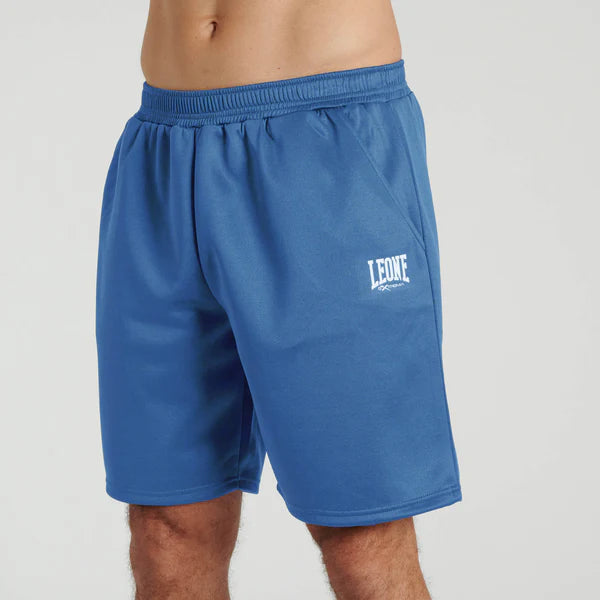 Vista frontale dei pantaloncini Leone 1947 Logo Cool Touch nell'accesa tonalità blu zaffiro