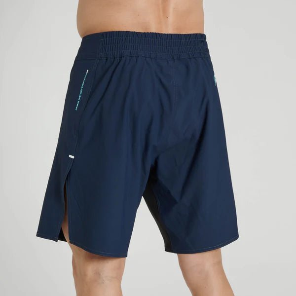 Vue arrière du short Leone Primal Instinct bleu en tissu rip-stop