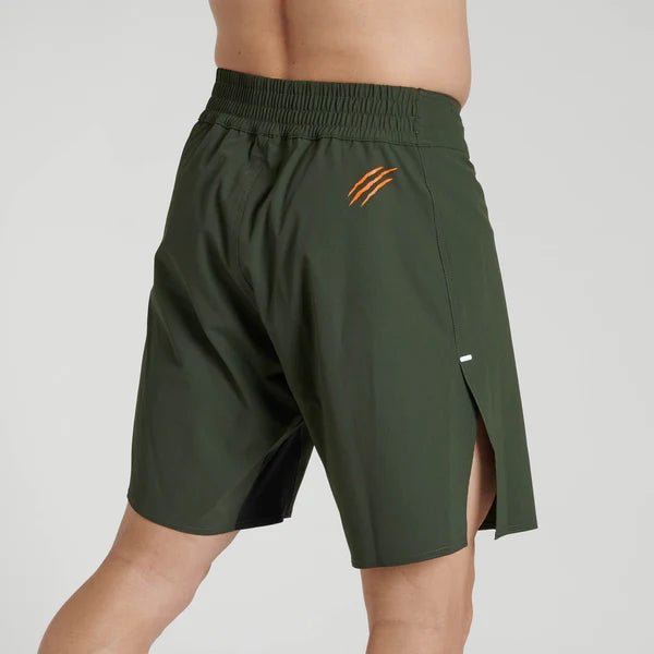 Vue arrière du short vert Leone Primal Instinct avec fentes latérales
