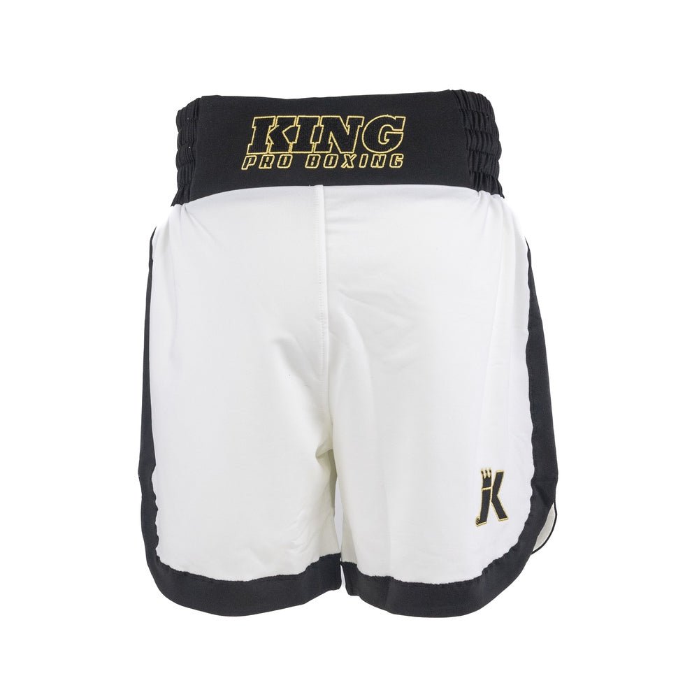 Detail of the traditional elastic waistband of the K King shorts with embroidered Apex Pro logo