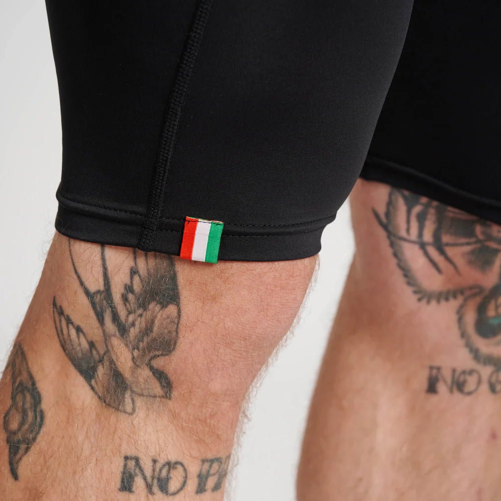 Pantaloncini Compressione Leone DNA | Shorts Aderenti Training Nero Oro - Fight Club Store