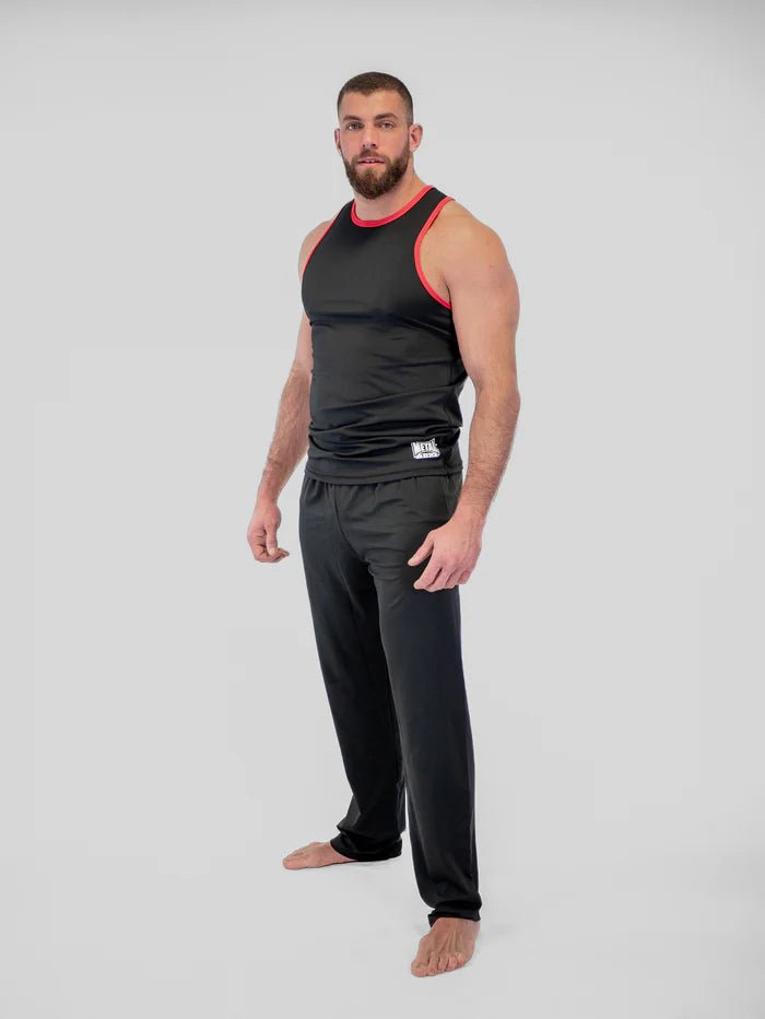Černé boxerské kalhoty Savate Metal z elastické lycry na trénink