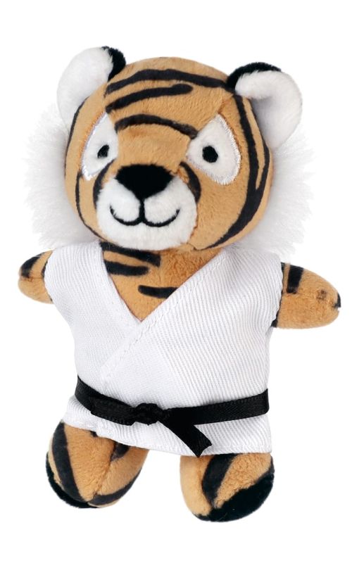 Portachiavi in peluche a forma di tigre con kimono
