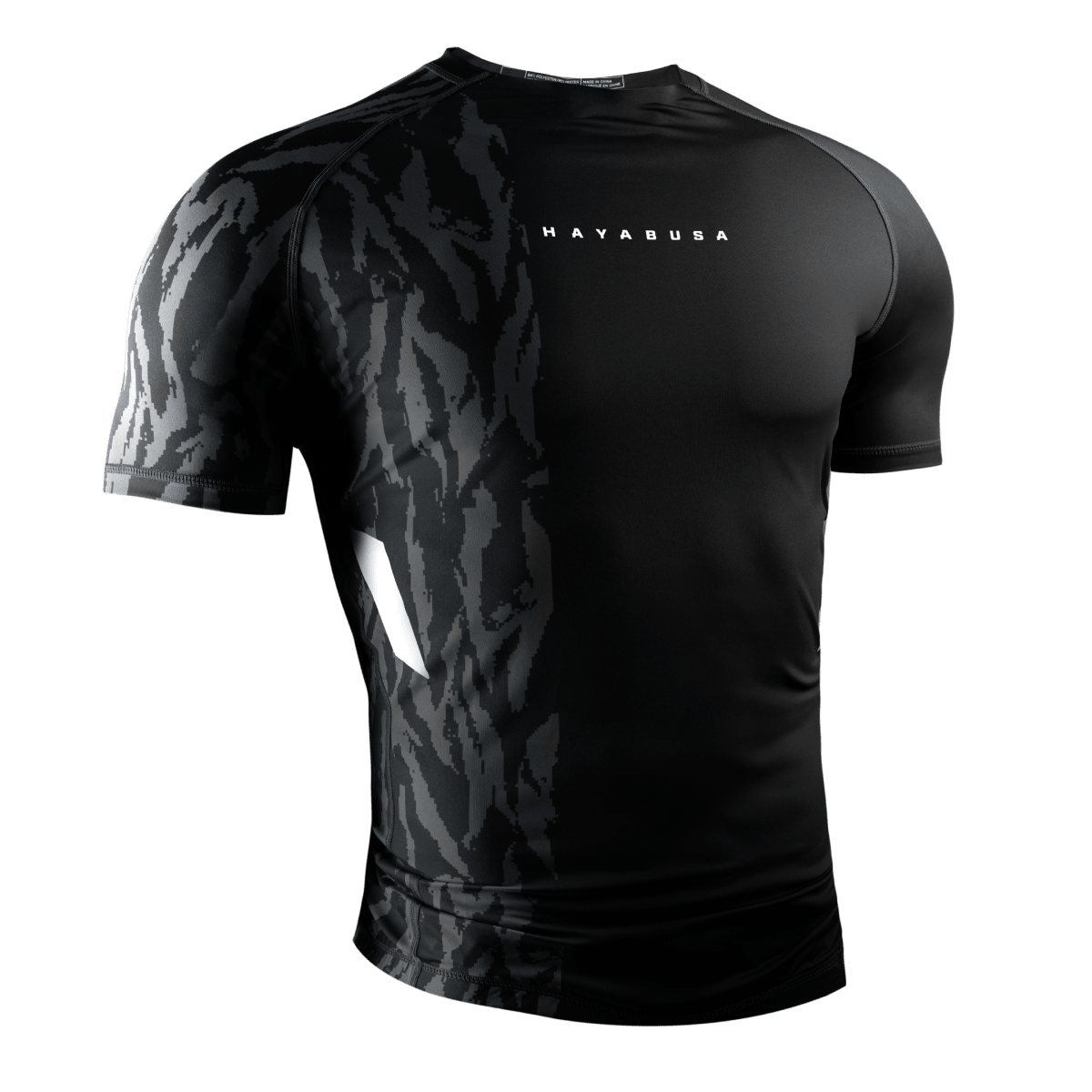 Hayabusa Apex rashguard noir à manches courtes vue de face