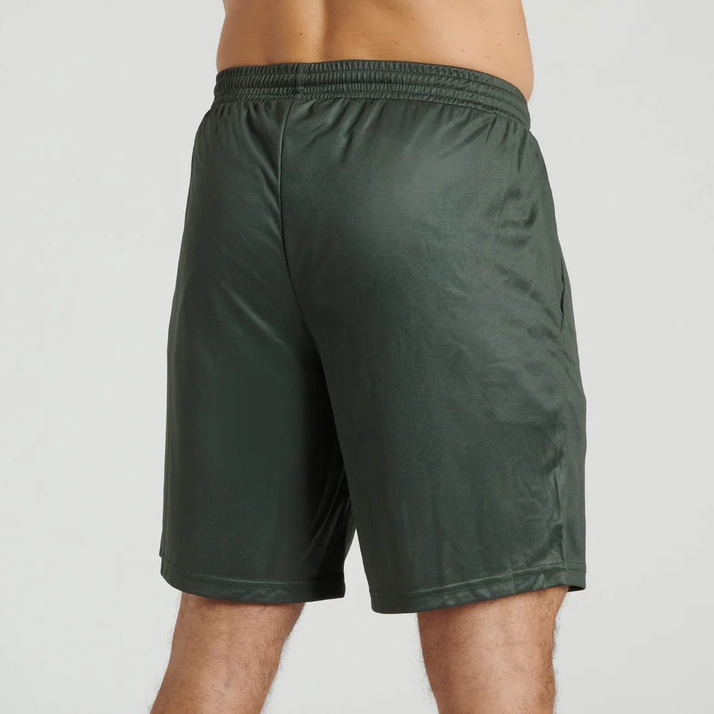 Pantaloncini Leone Logo Outdoor | Shorts Training Lifestyle Verde e Nero - Fight Club Store