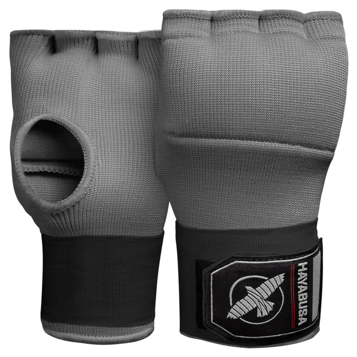Paar graue Hayabusa Quick Wraps Gel-Liner, Vorderansicht