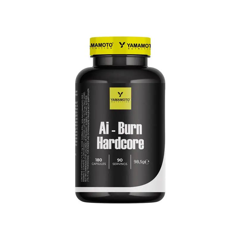Confezione di Ai-BURN Hardcore Yamamoto Nutrition integratore termogenico avanzato 180 capsule