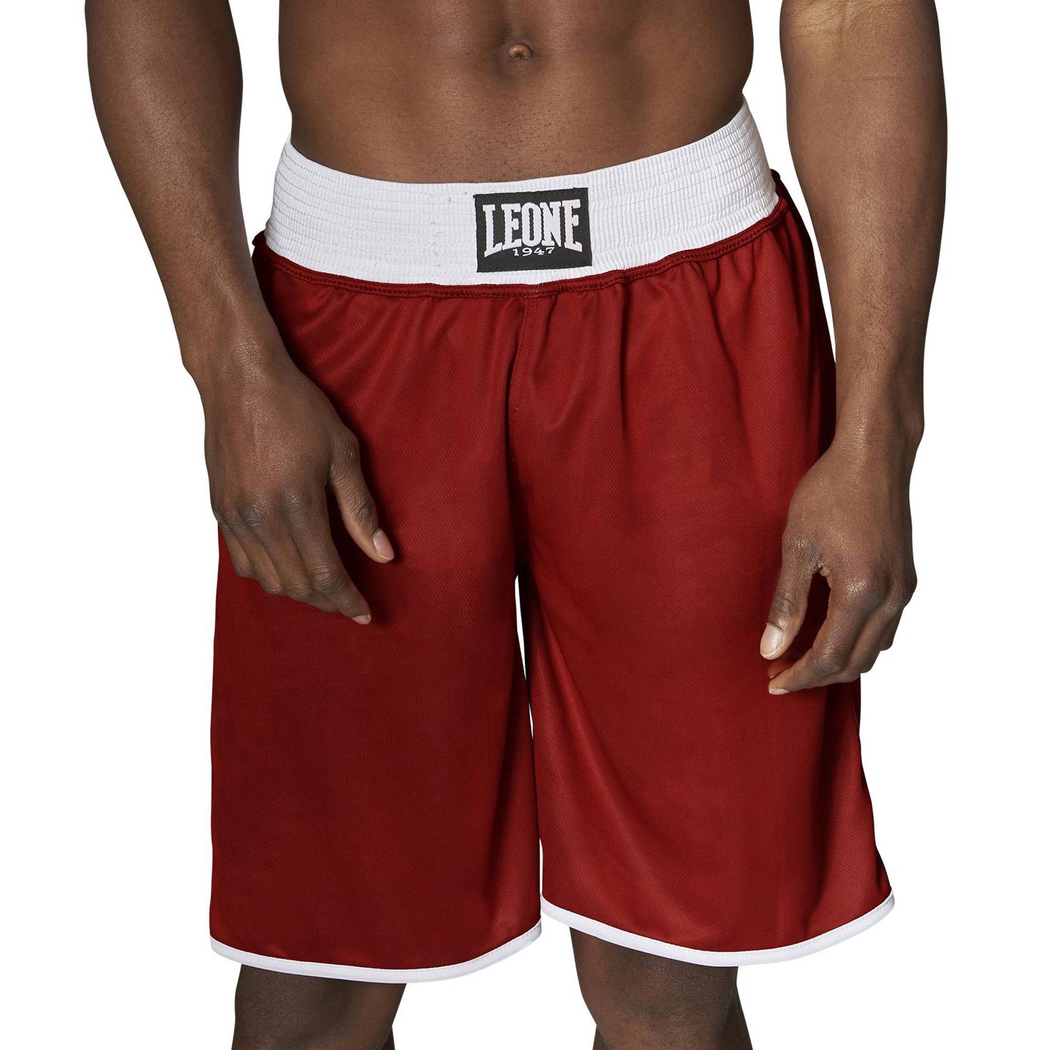 Pantaloncini Boxe Leone Double Reversibili Rossi Blu
