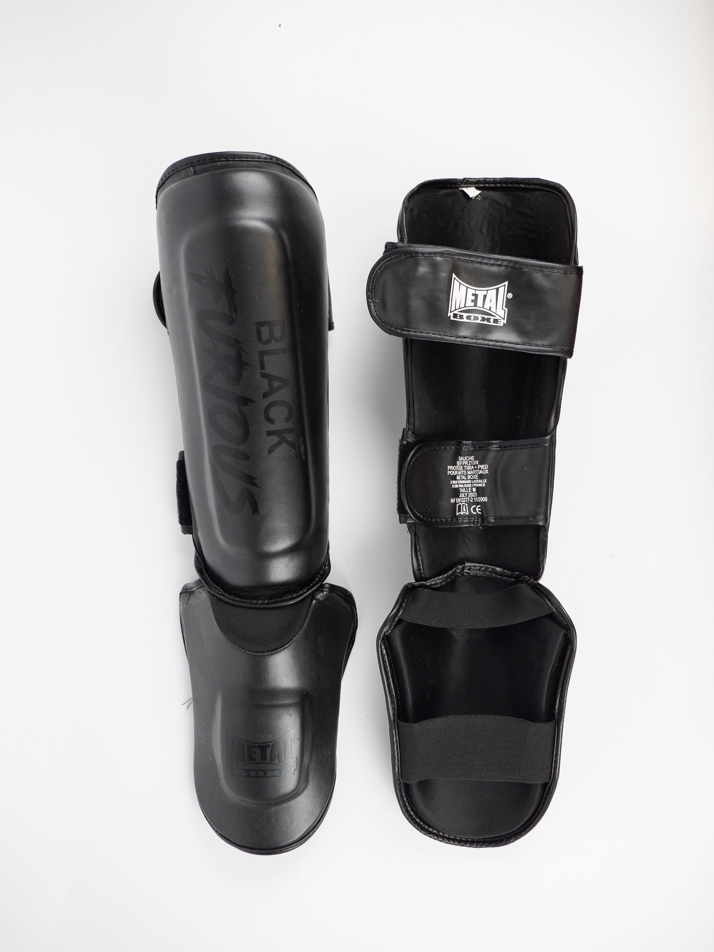 Protège-tibia Metal Boxe Furious Black – Légèreté et Protection