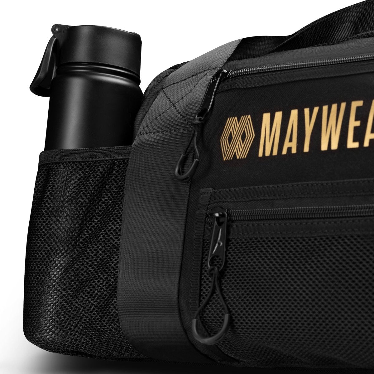 Detail der externen Mesh-Wasserflaschentasche der Mayweather Mesh-Tasche