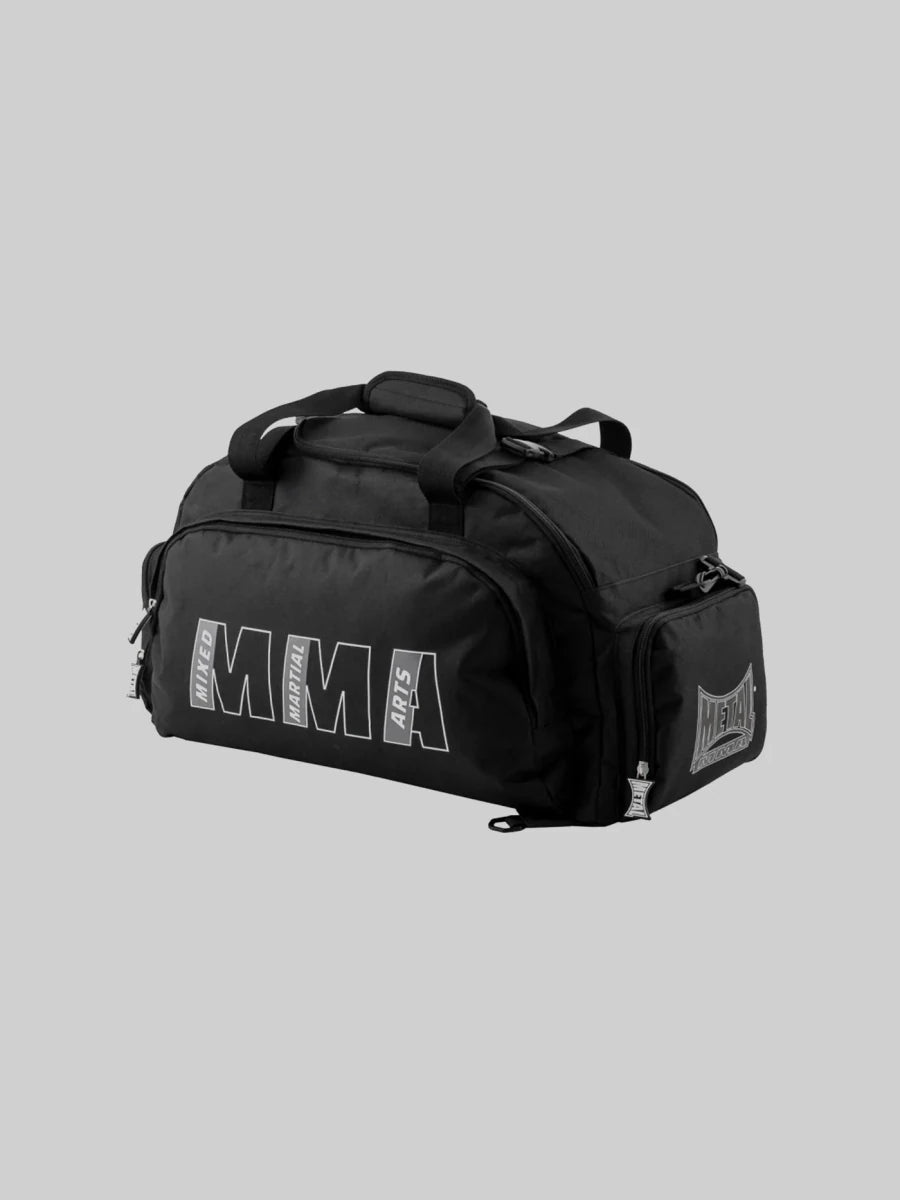 Tas olahraga Metal Boxing MMA 40 liter hitam dengan pegangan dan tali bahu yang diperkuat