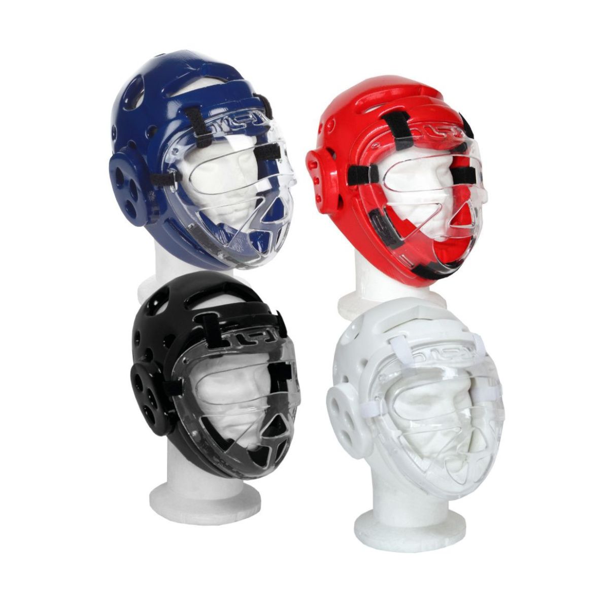 Casco Lucido con maschera Itaki Rosso