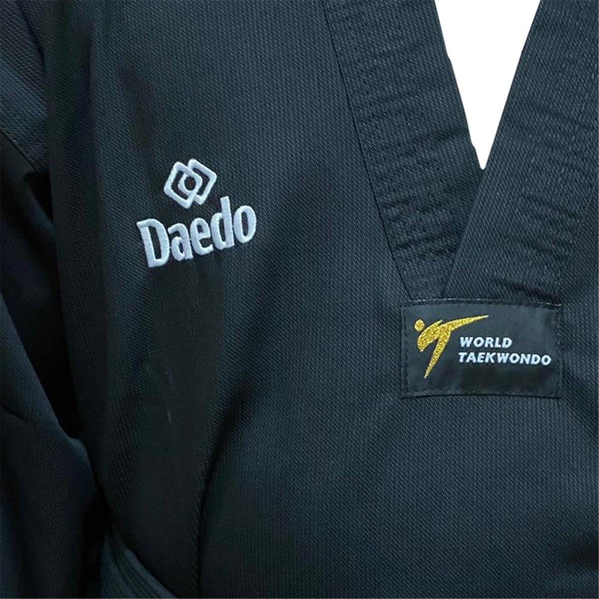 DOBOK Nero con Ricamo sulla Schiena TAEKWONDO Approvato WT - Fight Club Store