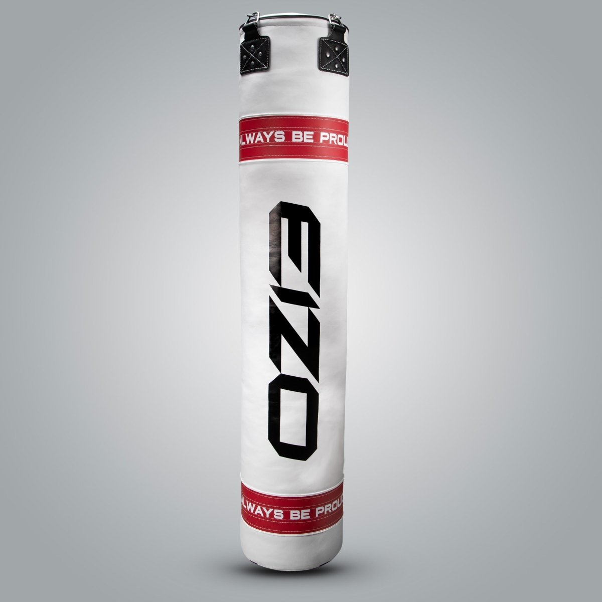 Eizo Ironshin professional long bag for Muay Thai and Kickboxing white