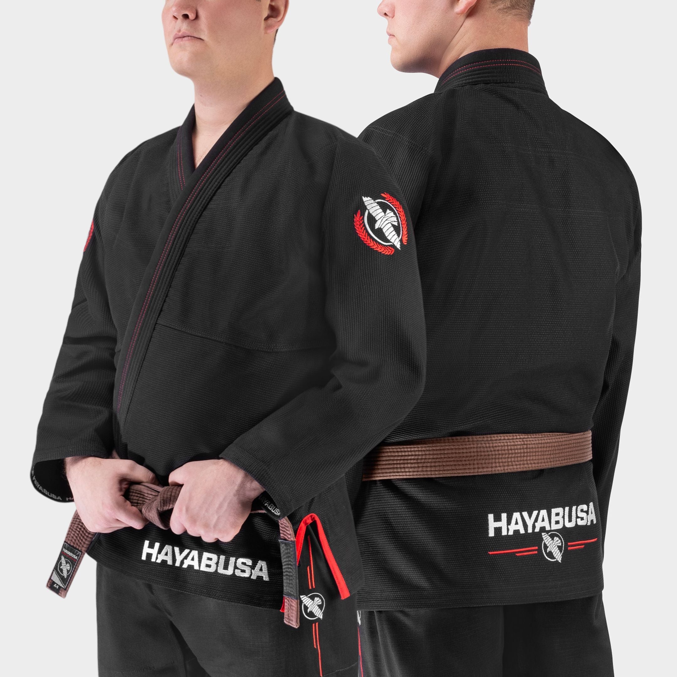 Giacca da BJJ Hayabusa Gi Jacket nera Vista Frontale retro - Fight Club Store