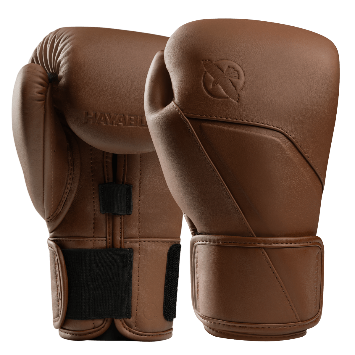 Par de luvas de boxe Hayabusa E1 em couro marrom Sienna, estilo clássico e proteção de tala dupla
