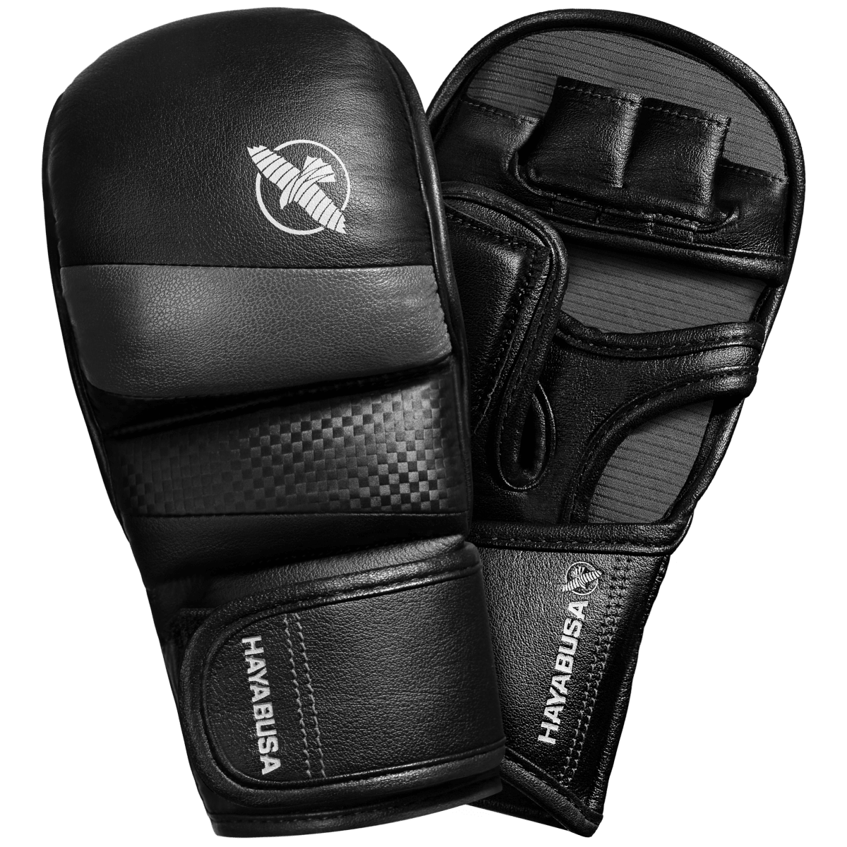 Paar Hayabusa T3 7oz Hybrid-Handschuhe in Total Black