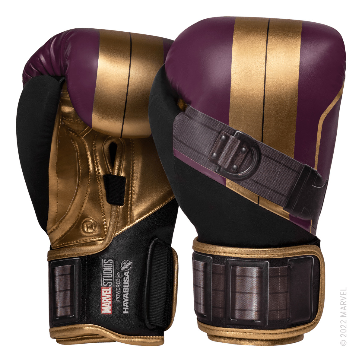 Pereche de mănuși de box Hayabusa Marvel Batroc Hero Elite violet și auriu
